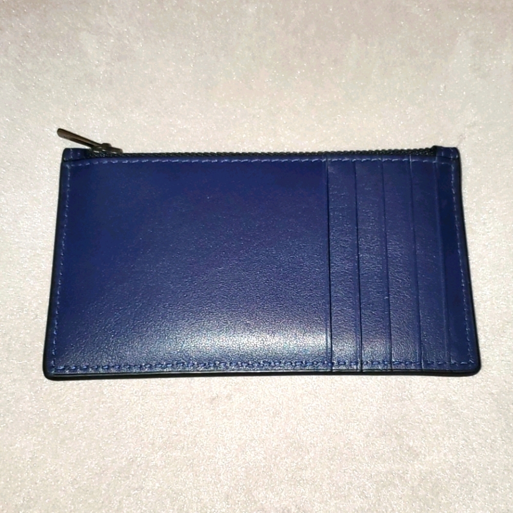Coach navy blue credit card holder